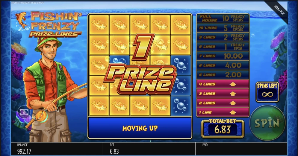 Fishin Frenzy Prize Lines Slot