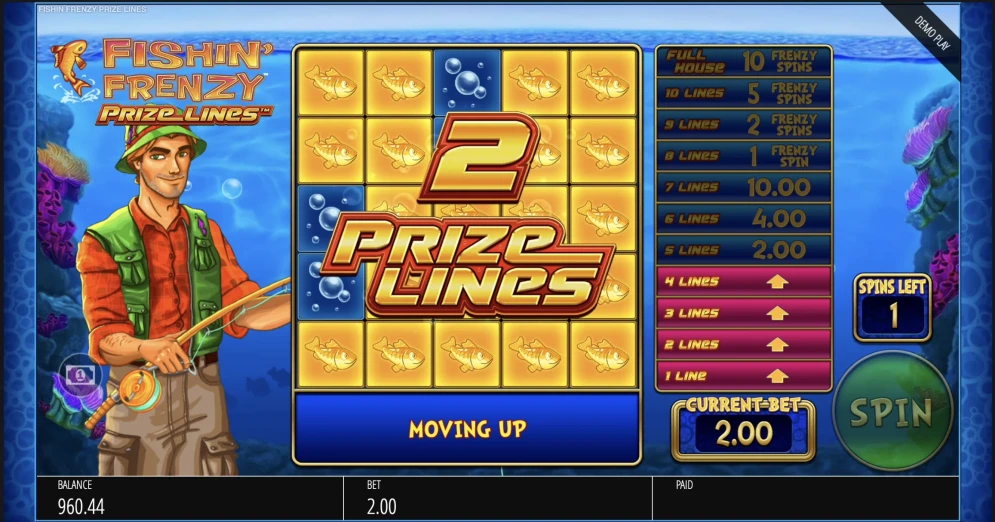 Fishin Frenzy Prize Lines Slot